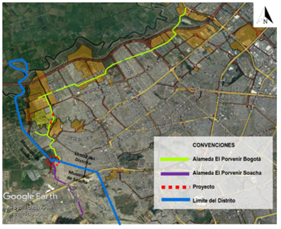 Localización Proyecto Alameda El Porvenir 2