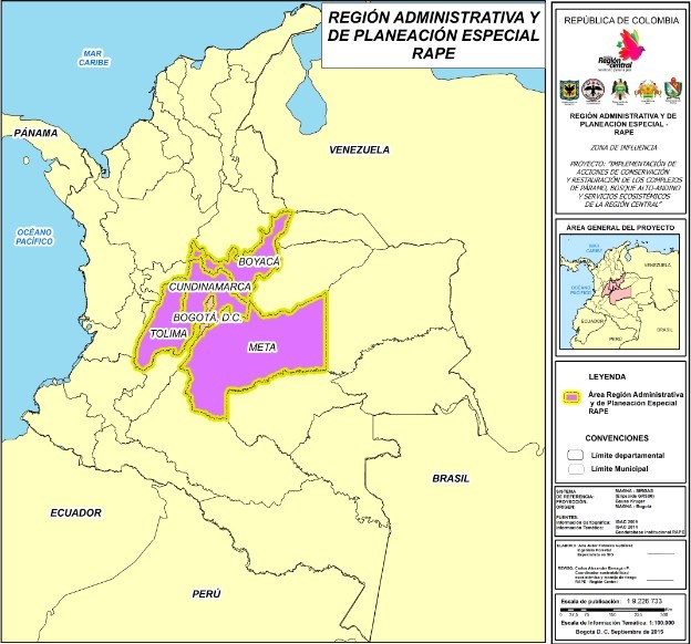 Región Central. Área de influencia.