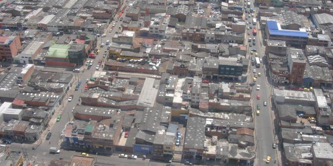 Imagen aérea de Bogotá