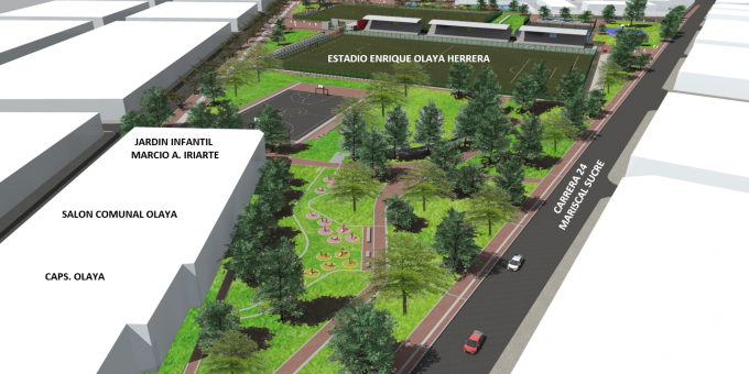 Intervención a realizar en el Parque Olaya Herrera